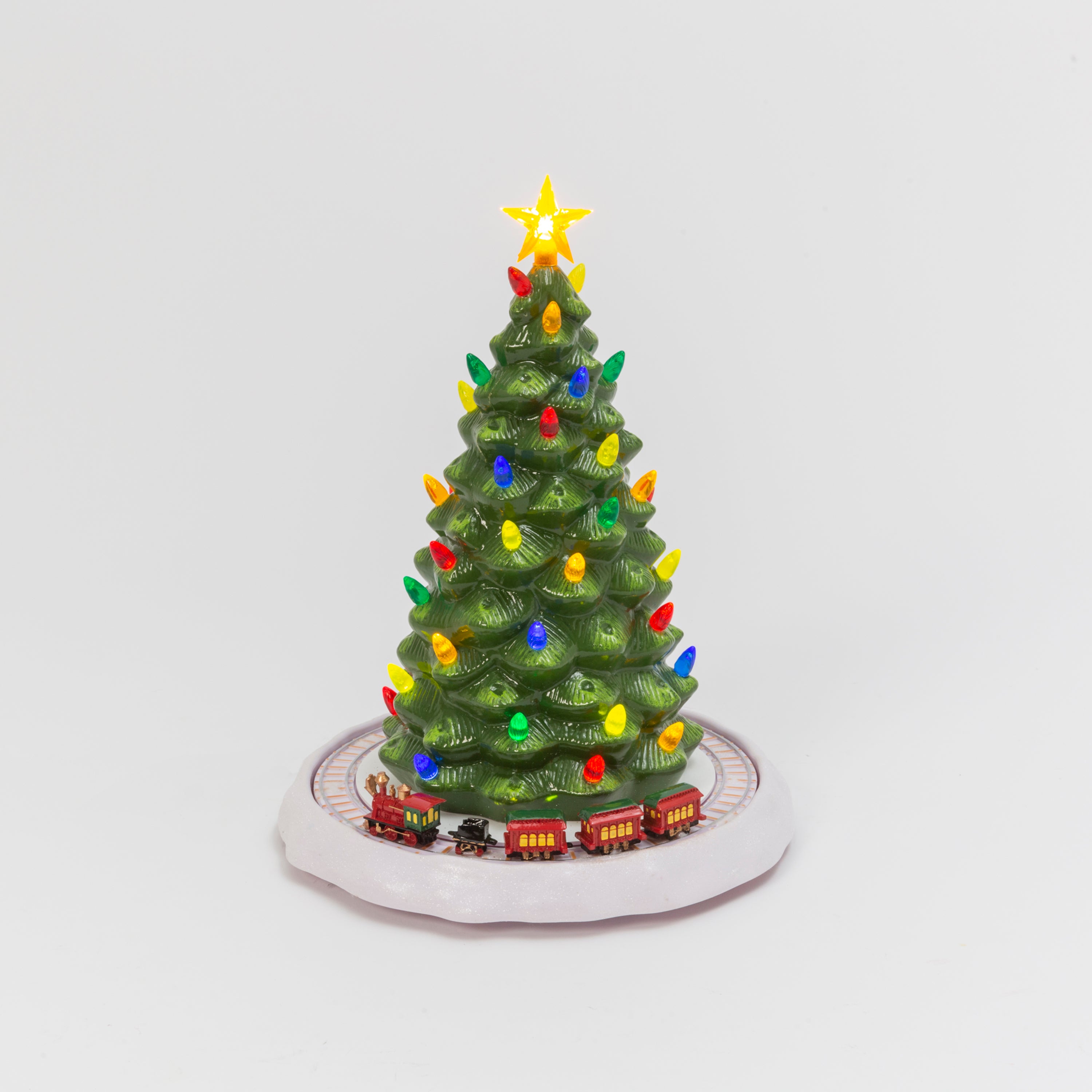 Old world 13.75 in H Electric Lighted Musical Ceramic Christmas 2603720EC